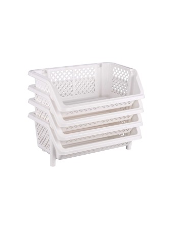 Этажерка для хранения Универсал М6528, 4 полки, белая