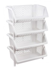 Этажерка для хранения Универсал М6528, 4 полки, белая