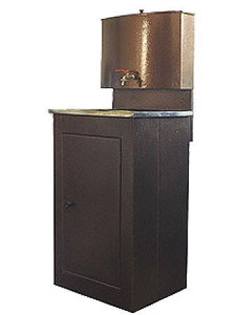 Умывальник для дачи Акватекс (без ЭВН), цвет медь, нержавеющая мойка