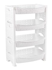 Этажерка Кружево М6395, 4 полки, белая