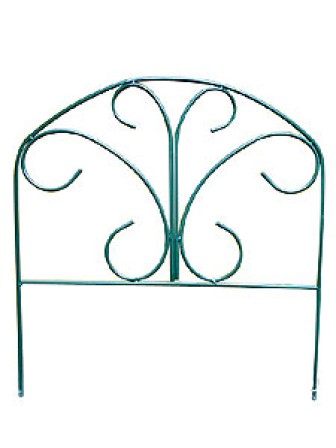 Заборчик садовый металлический Бабочка, 5 секций, высота 74 см