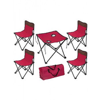 Комплект мебели для пикника ECOS TD-10 т.вишневый, стол+4стула