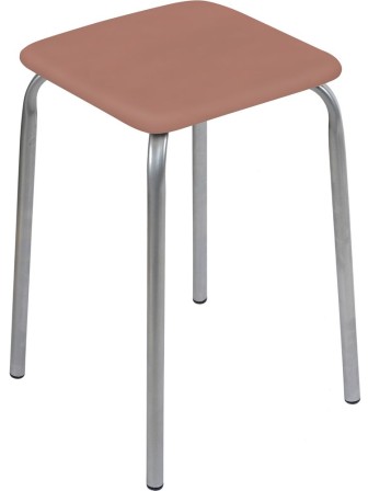 Табурет для кухни Ника Эконом ТЭ3/К коричневый, квадратное мягкое сиденье