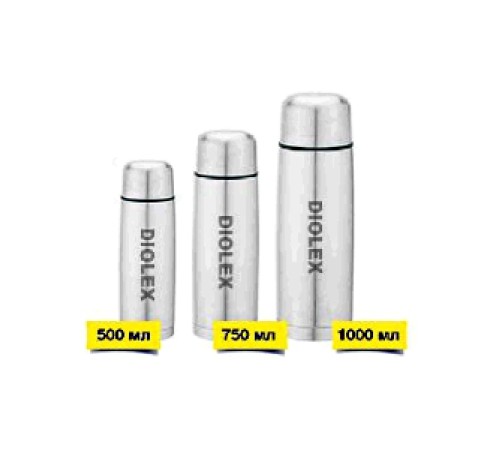 Термос 0,5 л для кофе DIOLEX DX-500-1 с кнопкой, из нержавеющей стали