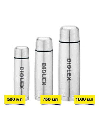 Термос для чая и кофе 0,5 л DIOLEX DX-500-В с чехлом, узкое горло