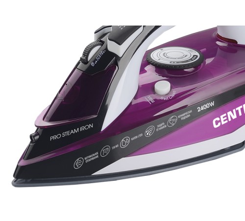 Утюг Centek CT-2344 Violet, 2400 Вт, вертикальный пар