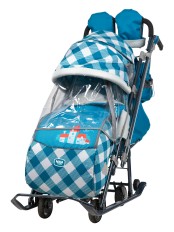 Санки-коляска Ника детям 7-4 НД7-4/4, капри в клетку