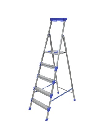 Стремянка НИКА СМ5 металлическая 5 ступеней, широкая ступень