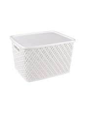 Корзина для хранения Плетенка М3591, белая