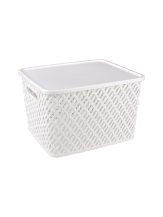 Корзина для хранения Плетенка М3591, белая