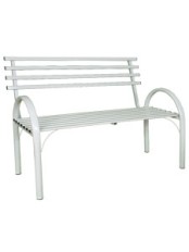 Скамейка Беседа-3 со спинкой метал.серая