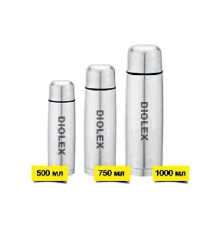 Термос для чая 0,75 л DIOLEX DX-750-В с чехлом, из нержавеющей стали