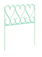 Заборчик садовый металлический "Романтик", комплект 5 секций, 80х100 см