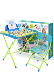 Комплект мебели Ника КУ2/ПА Пушистая азбука стол+мягк.стул