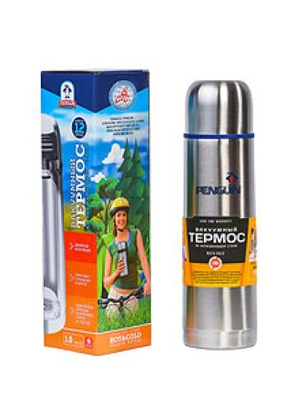 Термос для чая 0,75 л  Penguin BK-47 узкое горло, глухая пробка