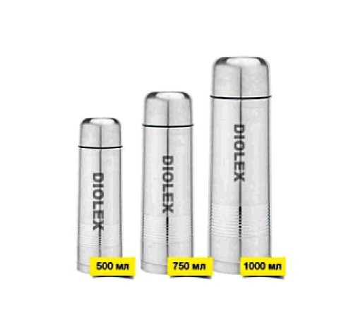 Термос 1 л для чая с кнопкой DIOLEX DXW-1000-1 ребристая поверхность Термос 1 л для чая с кнопкой DIOLEX DXW-1000-1 ребристая поверхность