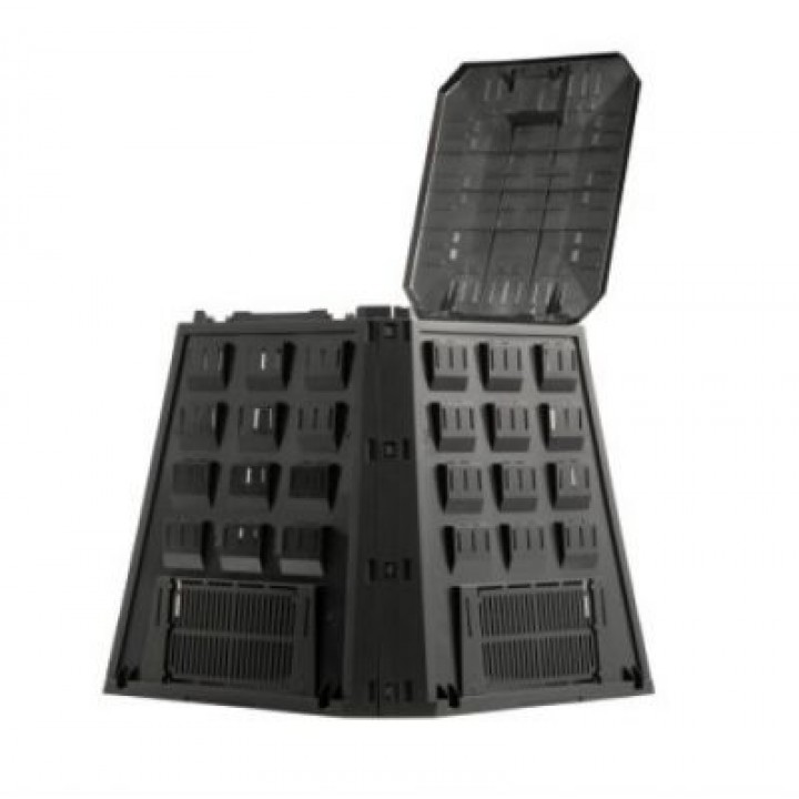 Ящик для компоста (компостер садовый) 420 л Prosperplast Evogreen IKEV420C-S411 чёрный