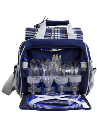 Набор для пикника на 4 персоны в термосумке Green Glade TWPB-3063A1R с одеялом