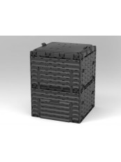 Ящик для компоста (компостер садовый) 300л Piteco с крышкой K1130 чёрный