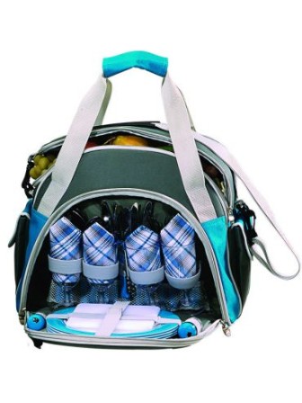 Набор посуды для пикника сумка-холодильник 10 л Green Glade TWPB-3207A1 на 4 человека