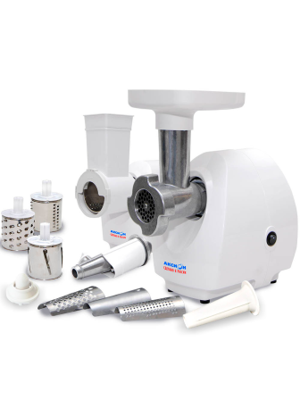Мясорубка электрическая Аксион 21.02 с овощерезкой и соковыжималкой